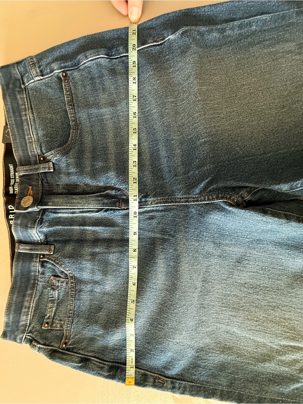torrid High Rise Straight-Leg Elastic Waist Denim Jeans in Medium Wash Blue - Picture 8 of 14